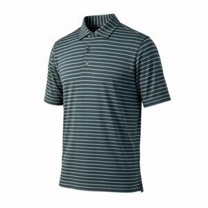 FootJoy Mens XL Blue Striped ProDry Performance Golf Polo Shirt Logo On Sleeve